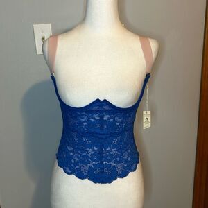 🆕 we are HAH Free People lace corset with removable straps size XS BIN F